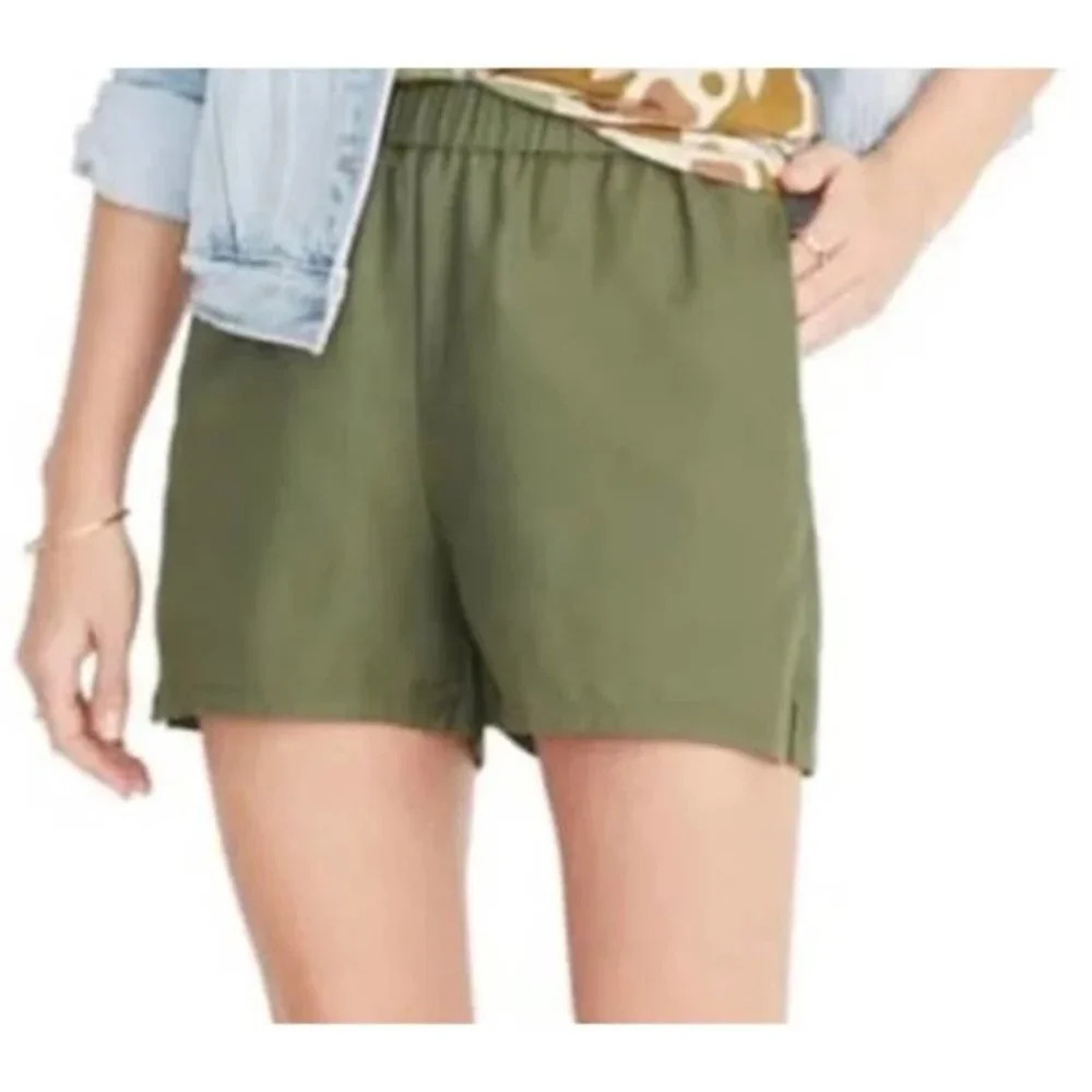 NWT Madewell Pull On Shorts Foliage Green XS